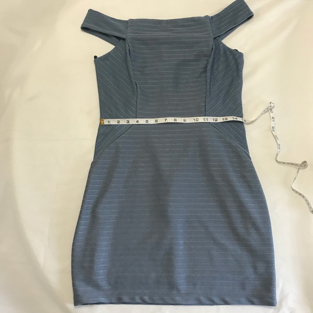 ! SOLD!!! TOPSHOP bodycon dress GRY US10 ribbed - Picture 5 of 6